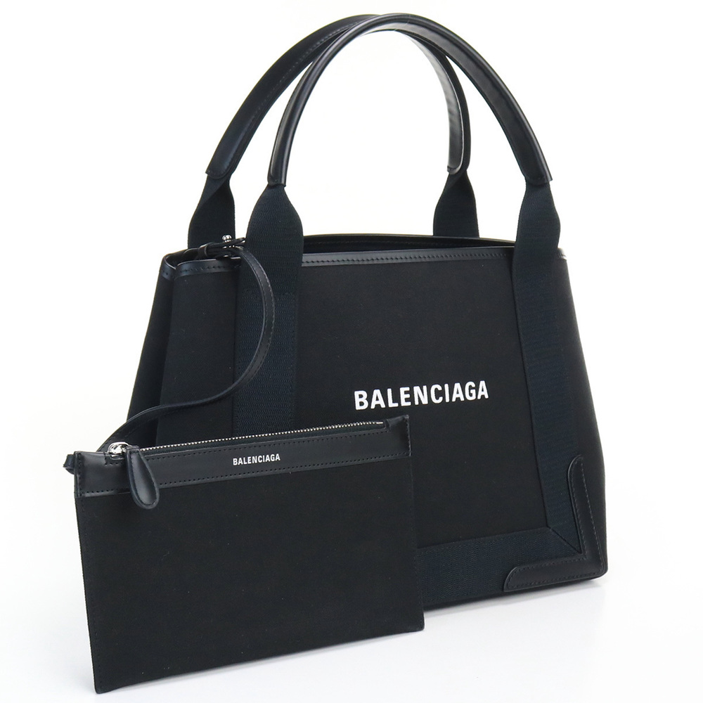Balenciaga Cabas S Tote Bag Canvas Navy